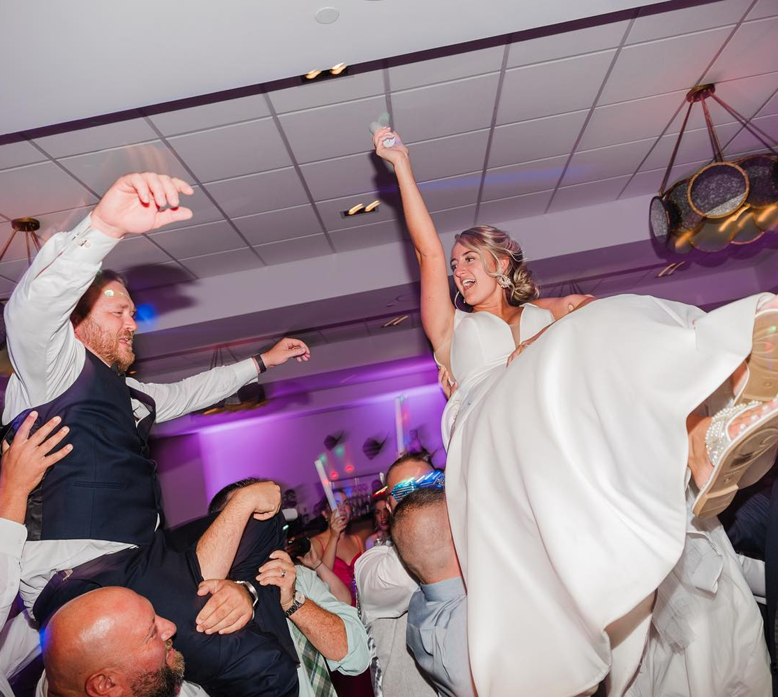 First dance at outdoor venue